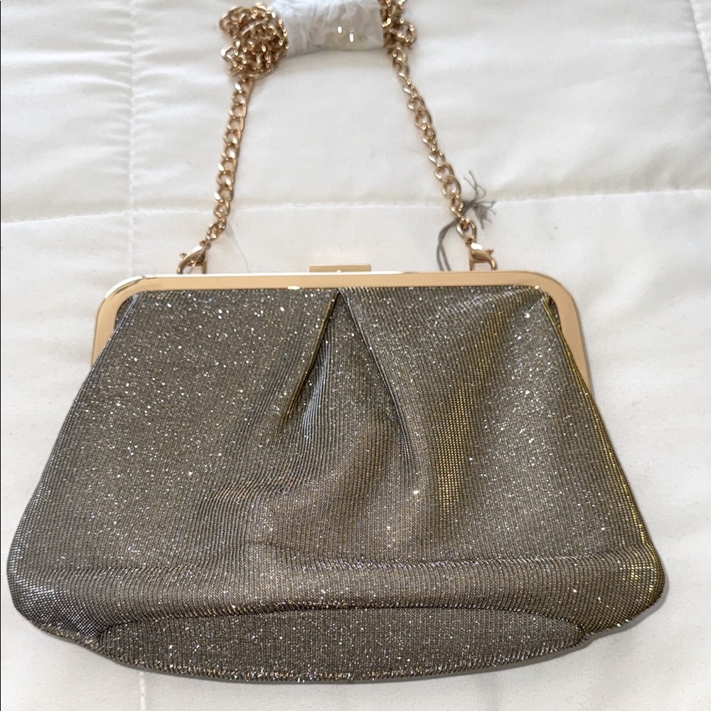 New- Elegant Gold Evening Clutch 6x 9